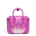 MCM Electric Pink Mini Milla Cyber Studs Tote Bag