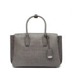 MCM New Grey Croc Embossed Medium Milla Tote Bag