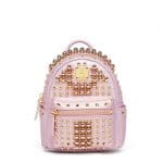 MCM Prism Pink X-mini Stark Pearl Studs Backpack Bag