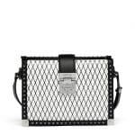 MCM White Flake Mitte Rombi Crossbody Bag