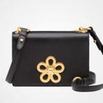 Prada Black Leather Corolle Shoulder Bag