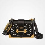 Prada Black Perforated Cahier Bag