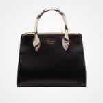 Prada Black/Light Grey Leather:Ayers Paradigme Bag