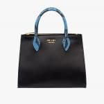 Prada Black/Sea Blue Leather:Ayers Paradigme Bag