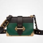 Prada Brilliard Green/Black Cahier Bag