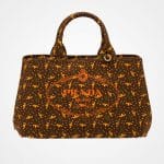 Prada Cocoa Brown Printed Fabric Tote Bag