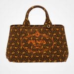 Prada Cocoa Brown Printed Fabric Tote Bag