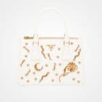 Prada White Embellished Galleria Bag