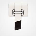Prada White/Black Plex Ribbon Bag