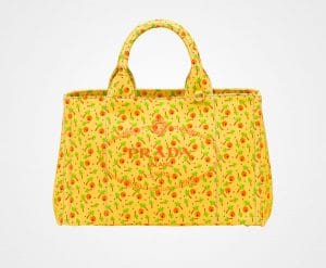 prada floral tote