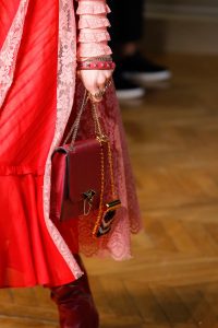 Valentino Red Flap Bag with Multicolor Lipstick Holder - Fall 2017