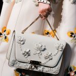 Valentino White Floral Embellished Flap Bag - Fall 2017
