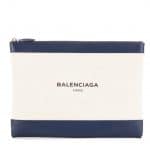 Balenciaga Navy Clip Canvas Pouch 1