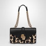 Bottega Veneta Black Leopard Print City Knot Bag