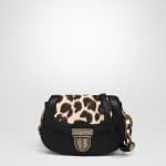 Bottega Veneta Black Leopard Print Umbria Bag