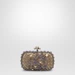 Bottega Veneta Ottone Antico Embellished Knot Clutch Bag