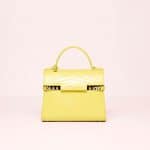 Delvaux Citron Alligator Sunshine Tempete MM Bag