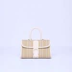 Delvaux Ivory Rainbow Toile de Cuir Brillant East/West Mini Bag