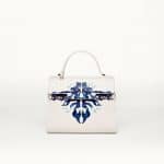 Delvaux Ivory/Indigo Tempete MM Bag