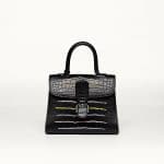 Delvaux Noir Alligator Rainbow Brillant MM Bag