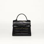 Delvaux Noir Alligator Rainbow Tempete MM Bag