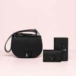 Delvaux Noir Le Mutin Compact Wallet And Bag