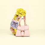 Delvaux Nude Brillant Mini Bag with Rainbow Bandouliere Fleurs