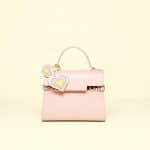 Delvaux Nude Tempete MM Bag with Rainbow Charms Coeur