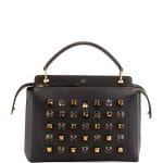 Fendi Black Studded Dotcom Bag