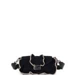 Fendi Black/White Crocheted Baguette Waves Bag