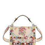 Fendi Cream Floral Kan I Bag