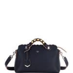 Fendi Dark Blue Scalloped By The Way Small Bag