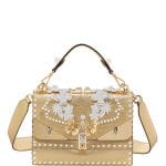 Fendi Gold/White Wonder Monster Kan I Bag