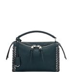 Fendi Green Whipstitch Selleria Lei Bag