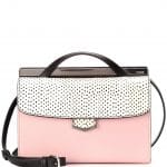 Fendi Pink/White Calfskin:Snakeskin Demi Jour Bag