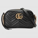 Gucci Black GG Marmont Small Camera Bag