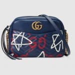 Gucci Blue GucciGhost GG Marmont Medium Camera Bag