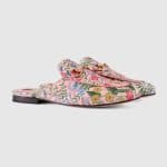 Gucci Pink Princetown New Flora Slipper