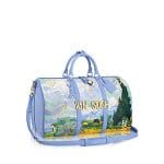 Louis Vuitton Light Blue A Wheatfield with Cypresses Keepall 50 Bag