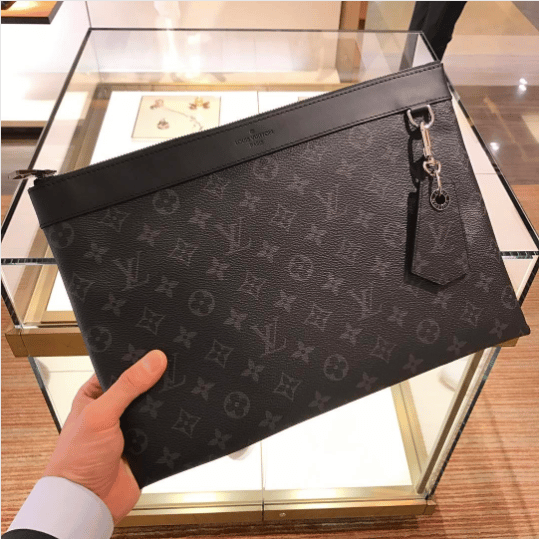 Louis Vuitton Vintage Black Monogram Shadow Discovery Pochette
