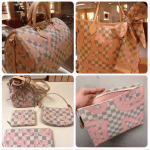 Louis Vuitton Rose Ballerine Damier Azur Tahitienne Bags and Small Leather Goods