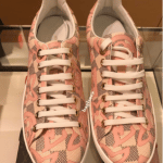 Louis Vuitton Rose Ballerine Damier Azur Tahitienne Bora Bora Sneaker