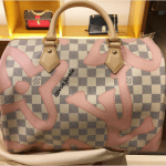 Louis Vuitton Rose Ballerine Damier Azur Tahitienne Speedy Bandouliere 30 Bag 2