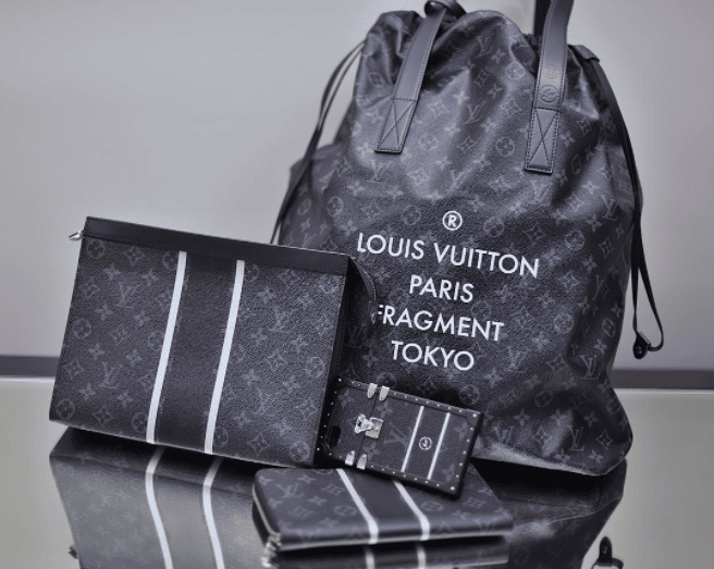 Cloth bag Louis Vuitton x Fragment Black in Cloth - 10419263