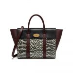 Mulberry Black/Oxblood Snakeskin/Smooth Calf Bayswater with Strap Bag