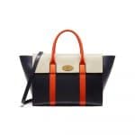 Mulberry Midnight/Chalk/Orange Bayswater with Strap Bag