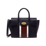 Mulberry Midnight/White/Burgundy Stripe Patchwork Small New Bayswater Bag