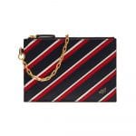 Mulberry Midnight/White/Scarlet Stripe Patchwork Cherwell Pouch Bag