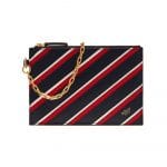 Mulberry Midnight/White/Scarlet Stripe Patchwork Cherwell Pouch Bag
