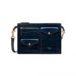 Mulberry Navy Croc Print Cherwell Satchel Bag